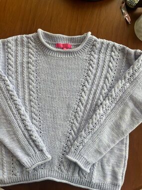 Lilly Pulitzer Cropped Maxcy Sweater Long Sleeve Light Purple Lilac Sz‎ Med